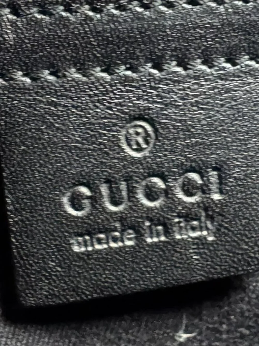 Auth GUCCI Shoulder Bag Black GG Canvas/Leather - z8723 - Picture 12 of 13